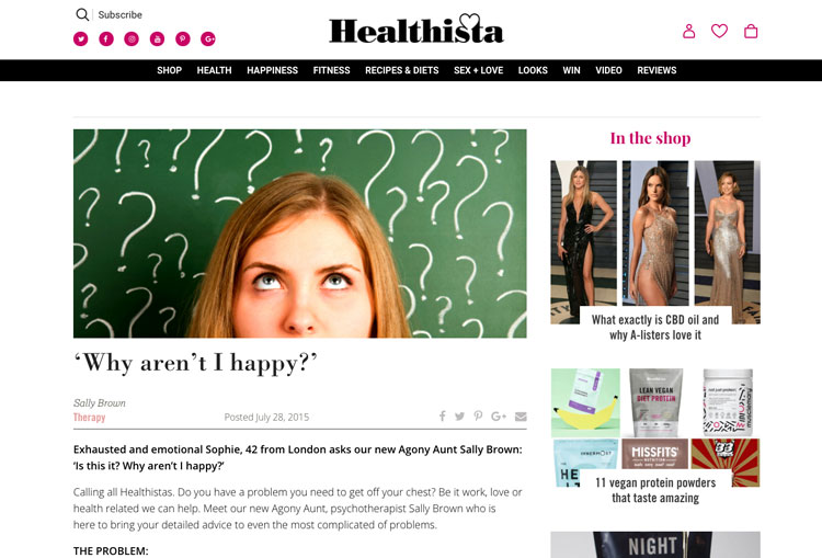 Healthista article
